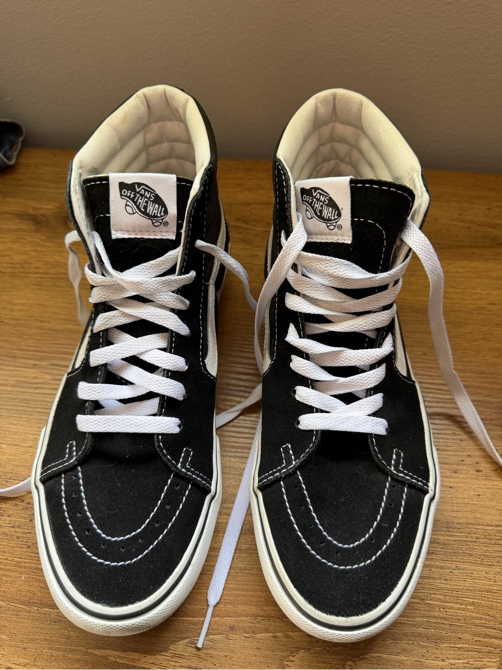 Vans Black & White High-Top Skate Sneakers